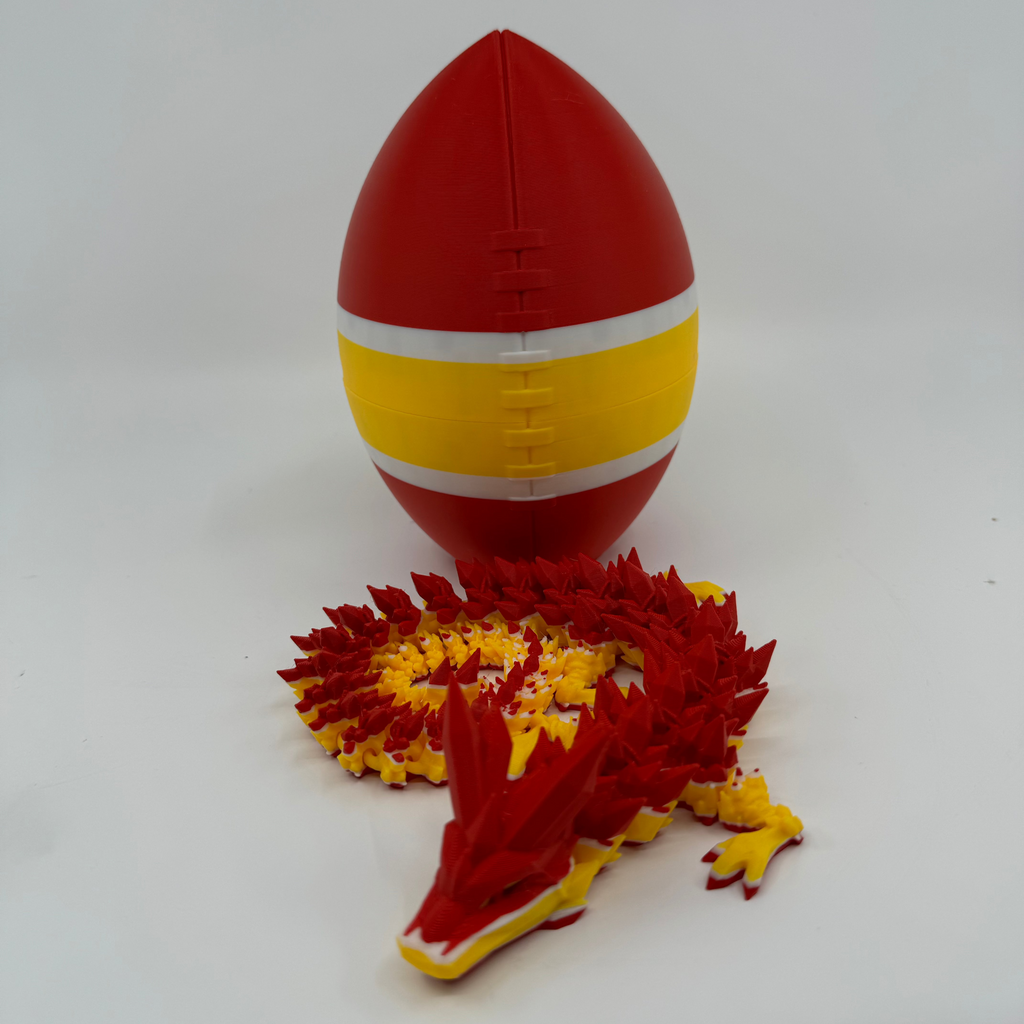 Football City-Inspired 3D Printed Dragon & Football Egg