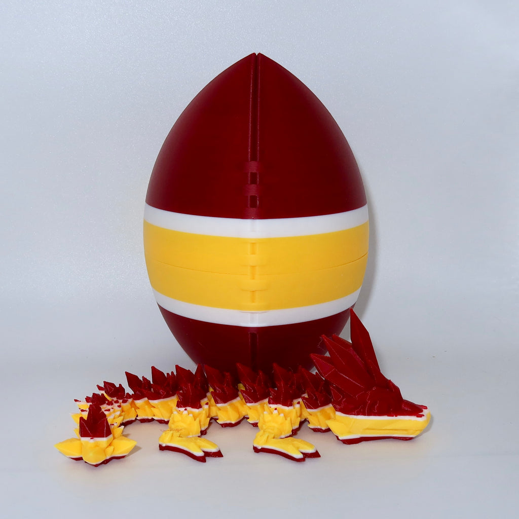 College Football Egg/Dragon Combo Inspired by Team Colors