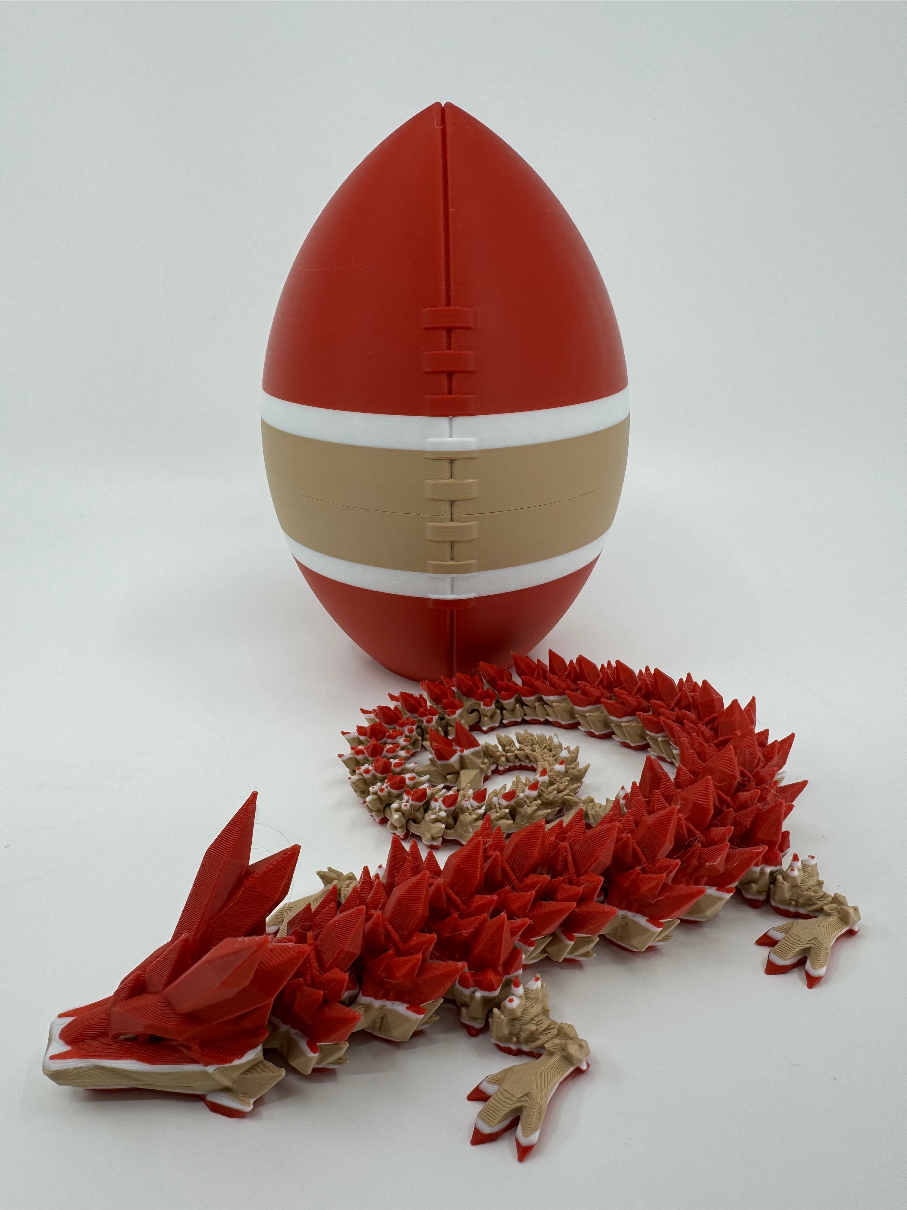 Football City-Inspired 3D Printed Dragon & Football Egg