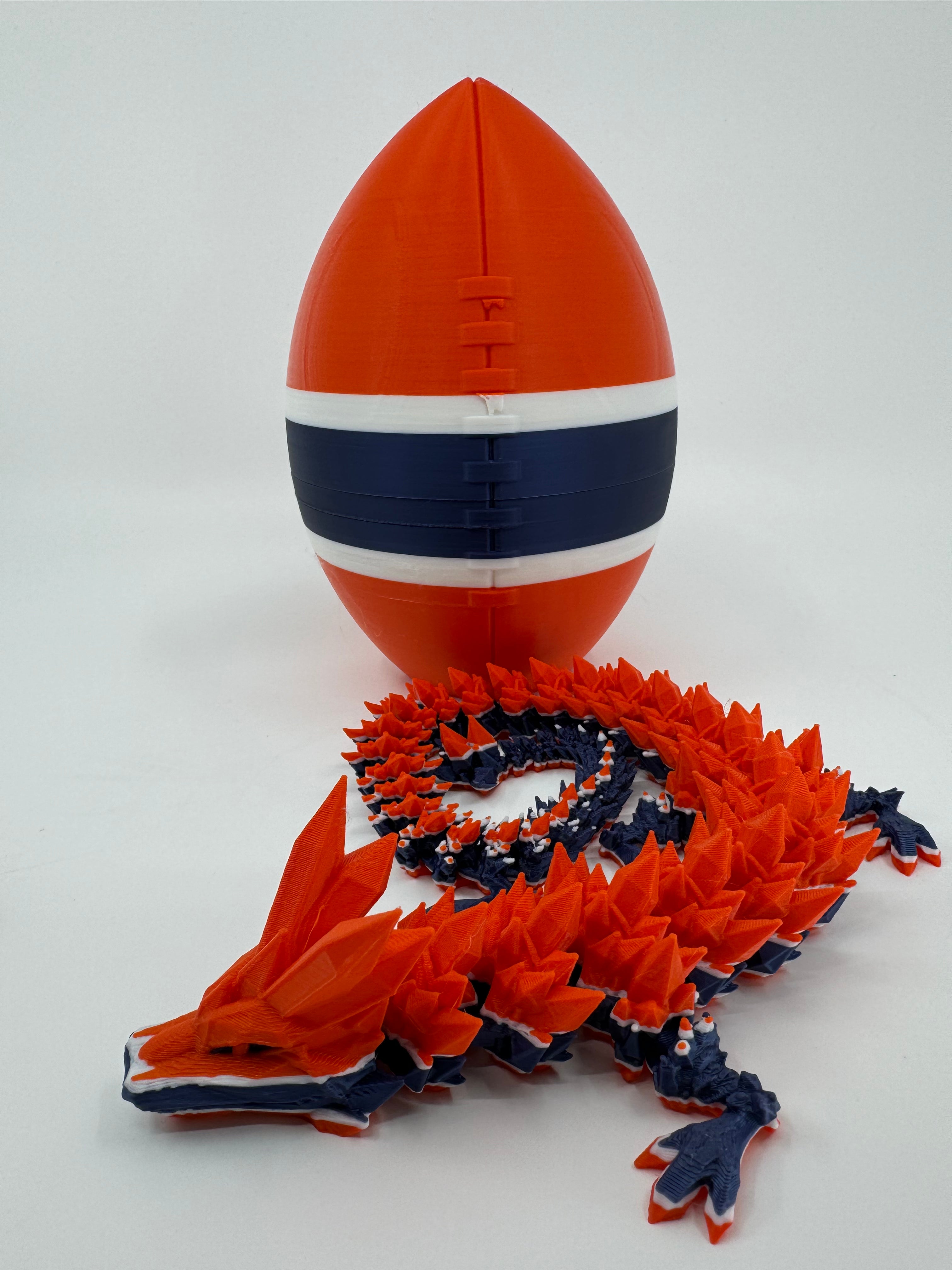 Football City-Inspired 3D Printed Dragon & Football Egg