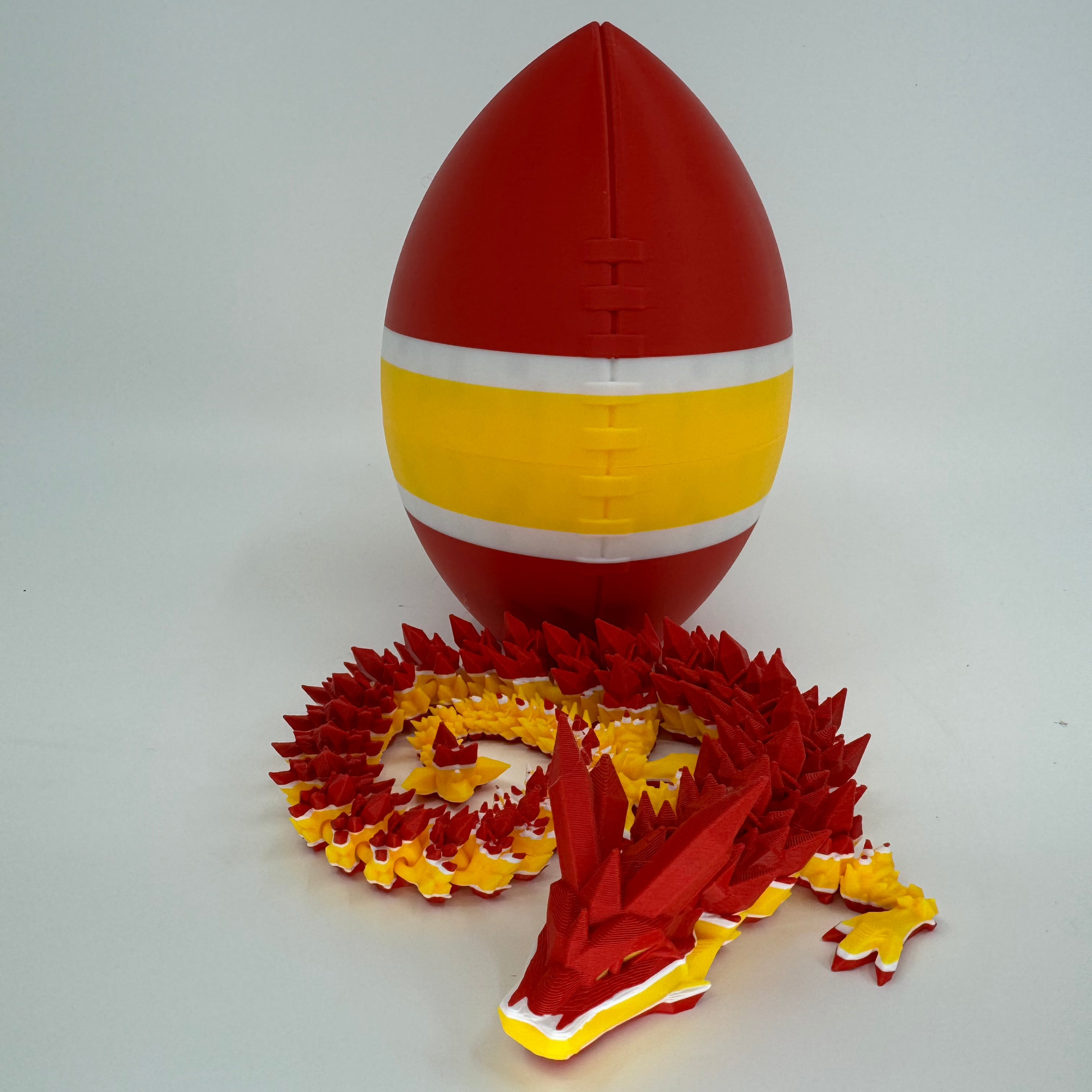 Football City-Inspired 3D Printed Dragon & Football Egg