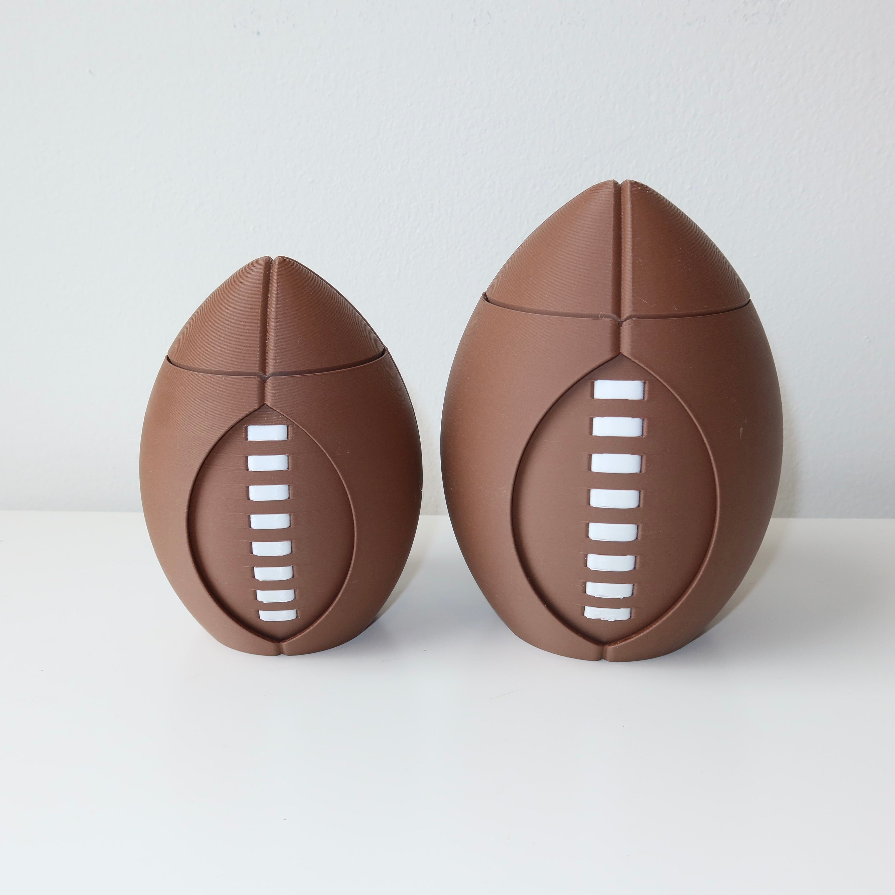 Spinning 3D Printed Football with Dragon Inside