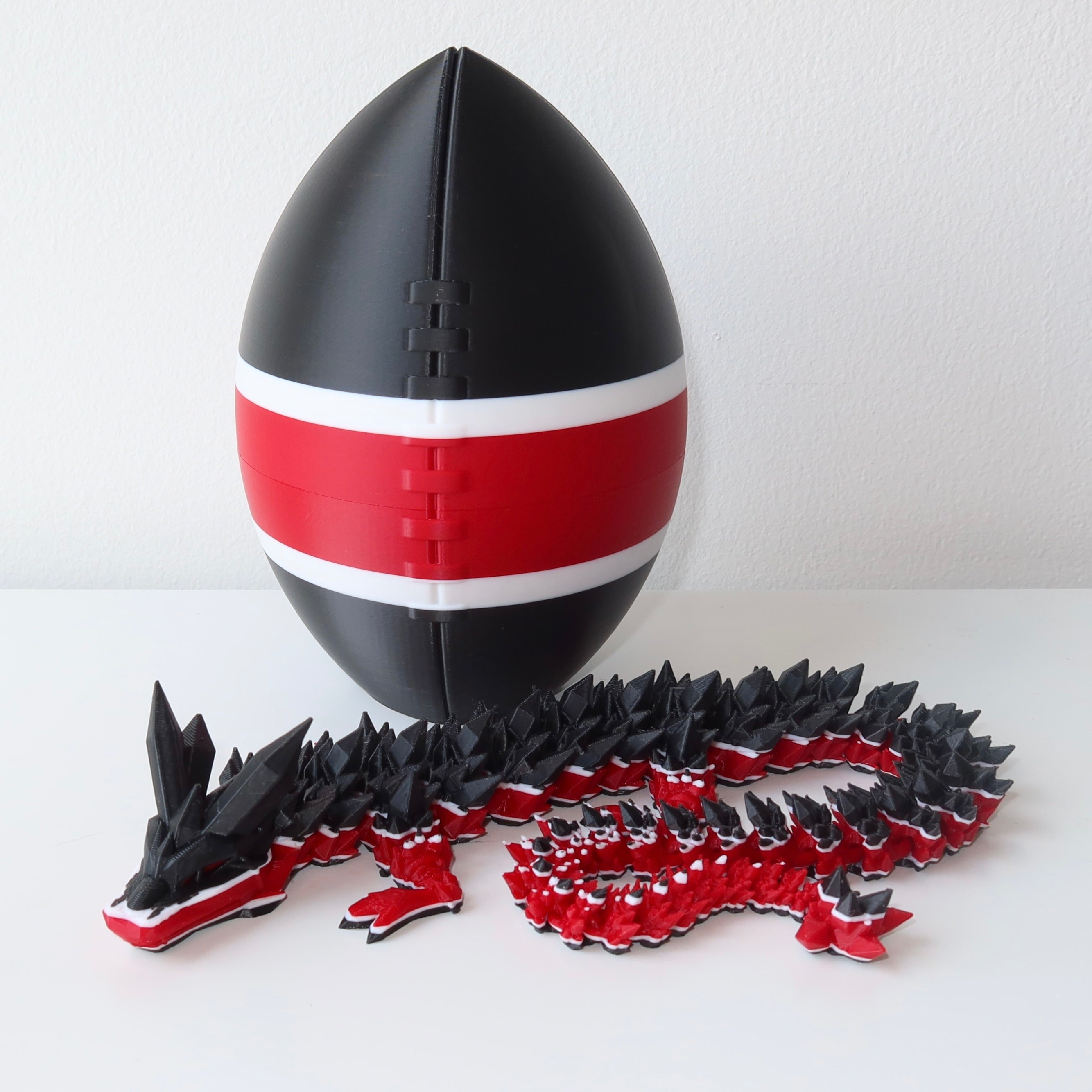 Football City-Inspired 3D Printed Dragon & Football Egg
