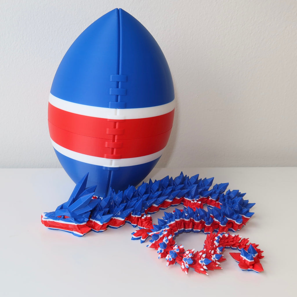 Football City-Inspired 3D Printed Dragon & Football Egg