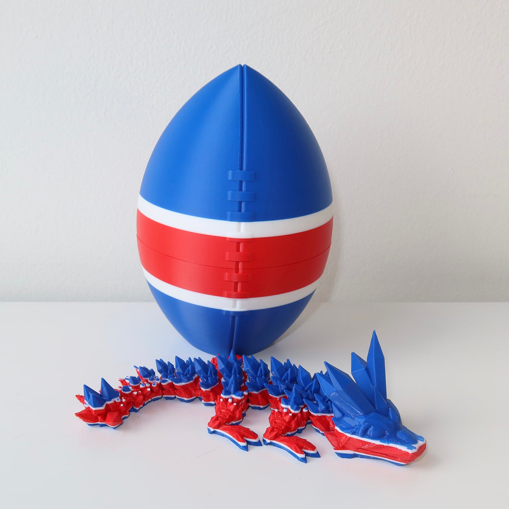 Football City-Inspired 3D Printed Dragon & Football Egg