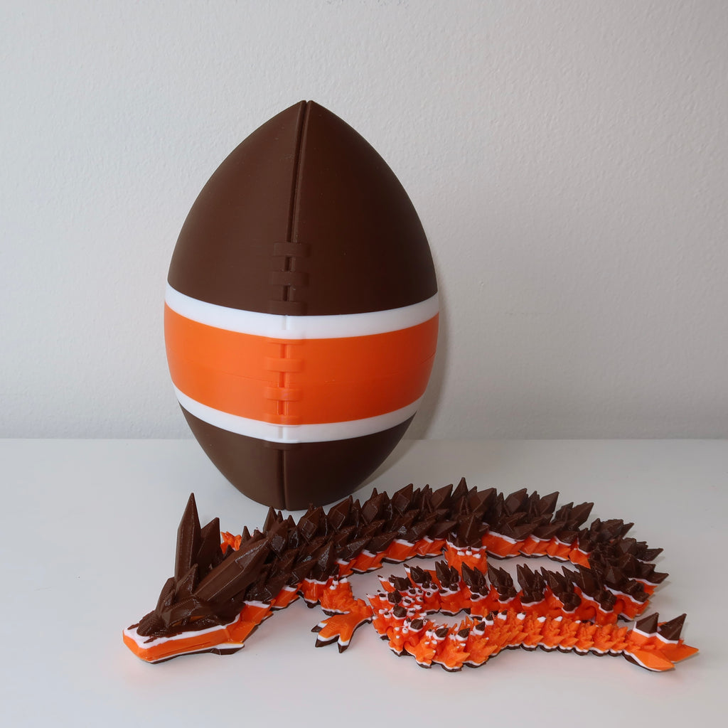Football City-Inspired 3D Printed Dragon & Football Egg