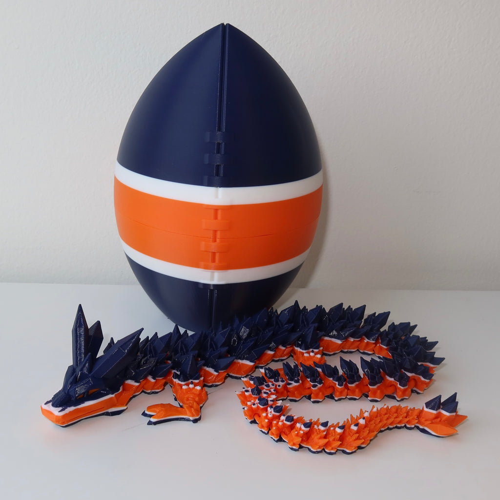 Football City-Inspired 3D Printed Dragon & Football Egg
