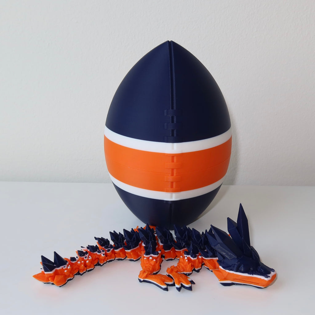 Football City-Inspired 3D Printed Dragon & Football Egg