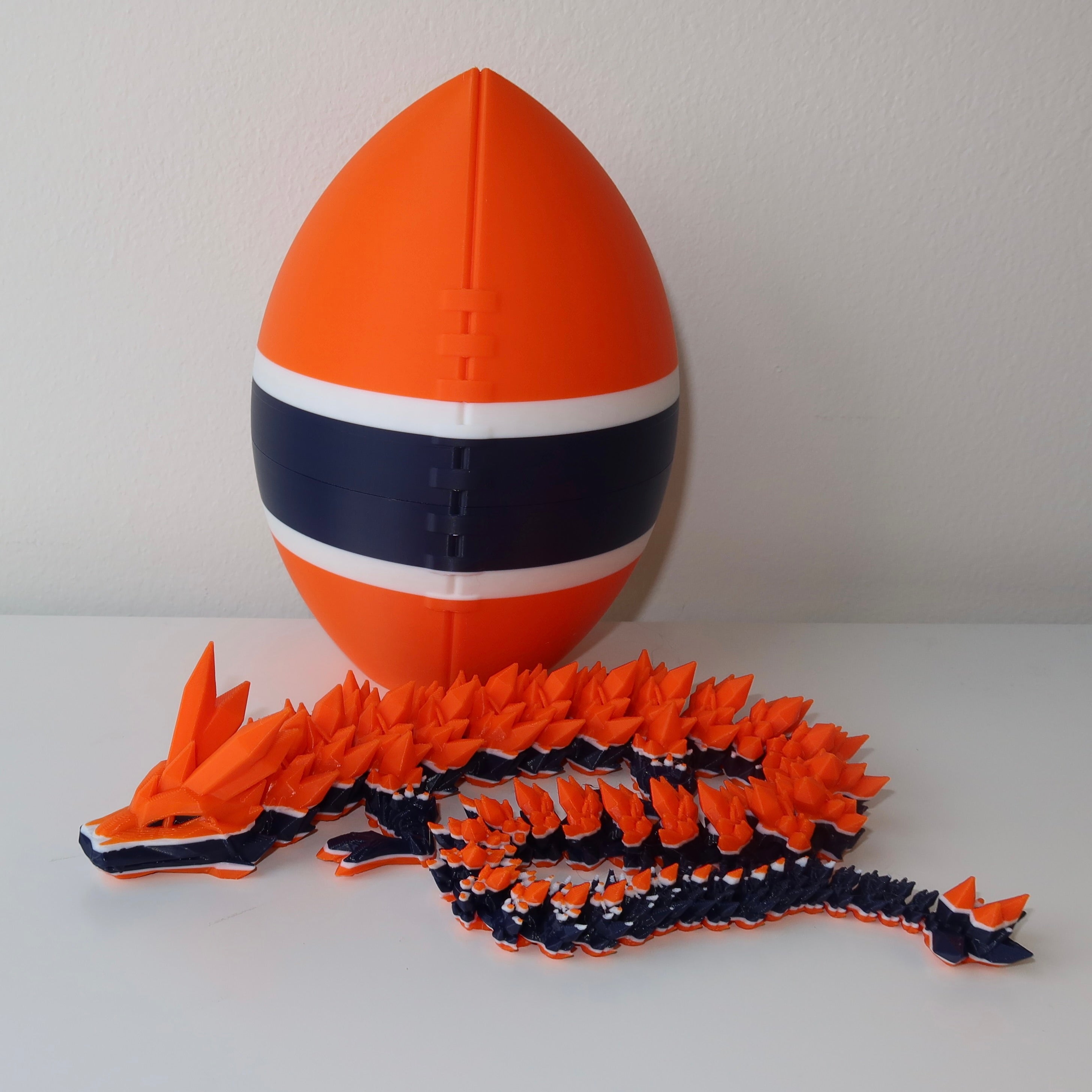 Football City-Inspired 3D Printed Dragon & Football Egg