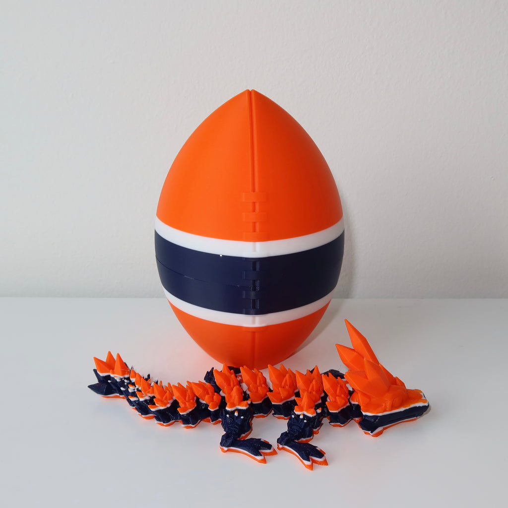 Football City-Inspired 3D Printed Dragon & Football Egg