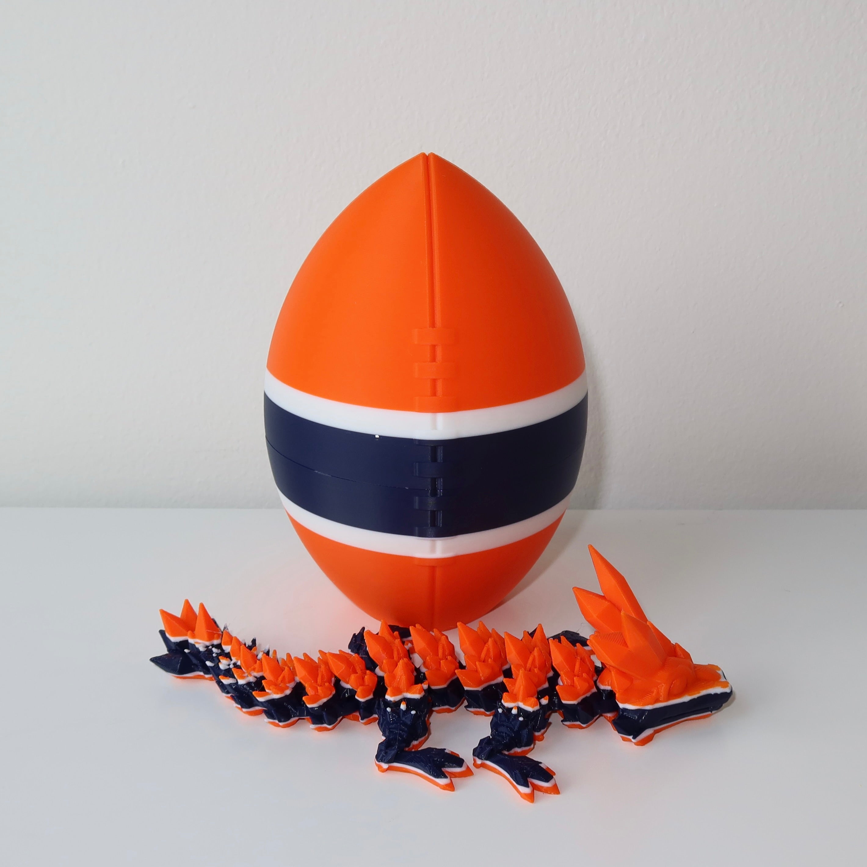 Football City-Inspired 3D Printed Dragon & Football Egg