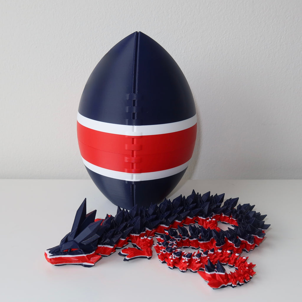 Football City-Inspired 3D Printed Dragon & Football Egg