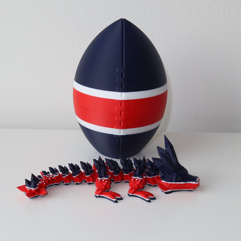 Football City-Inspired 3D Printed Dragon & Football Egg