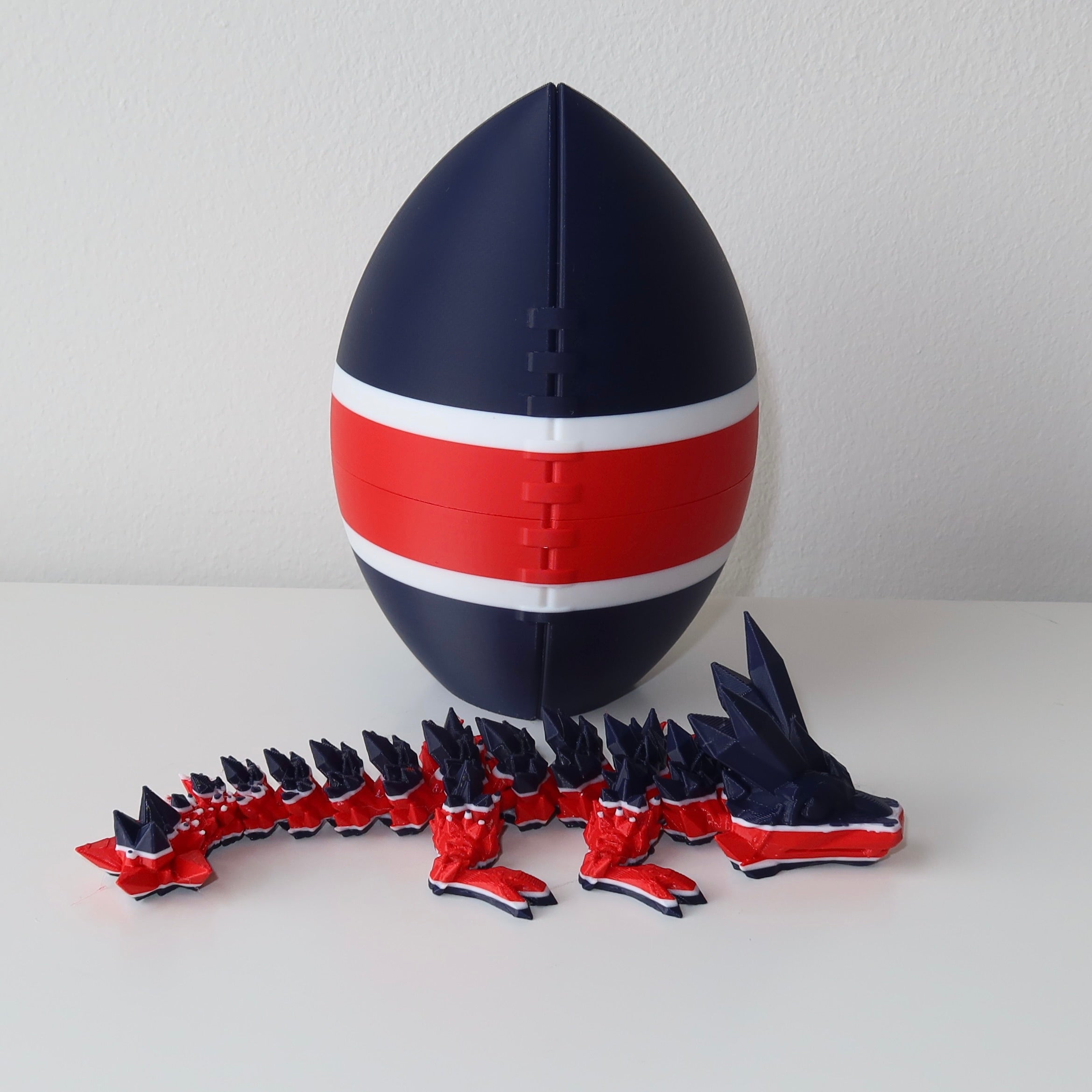 Football City-Inspired 3D Printed Dragon & Football Egg