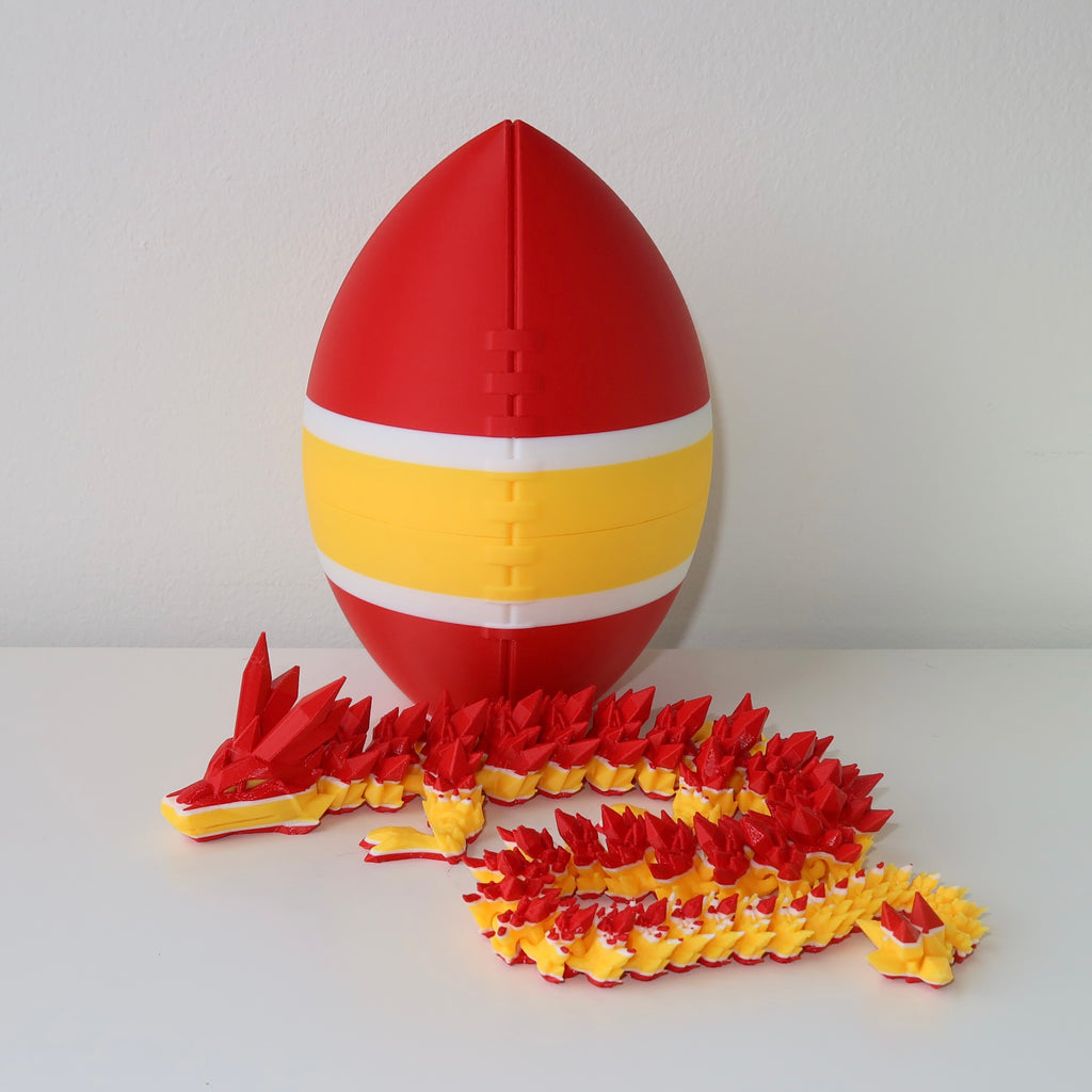 Football City-Inspired 3D Printed Dragon & Football Egg