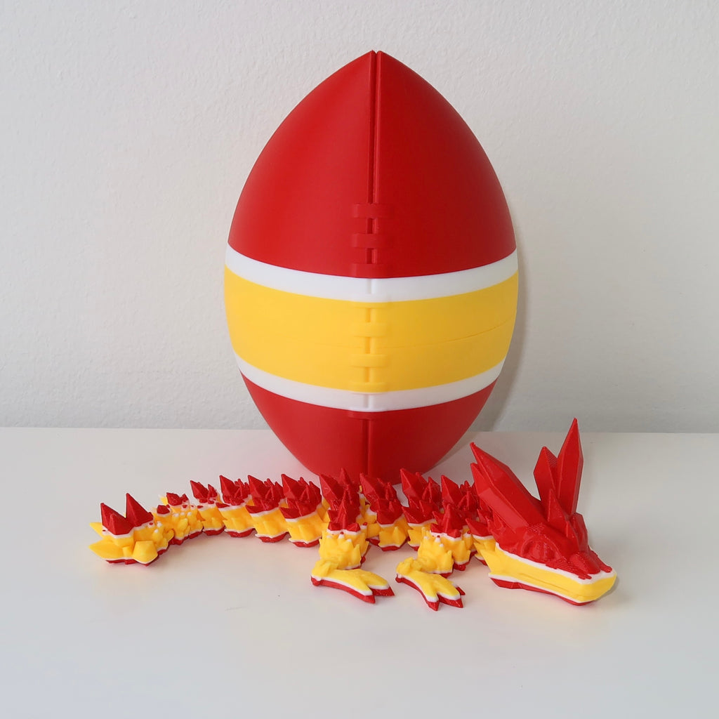 Football City-Inspired 3D Printed Dragon & Football Egg