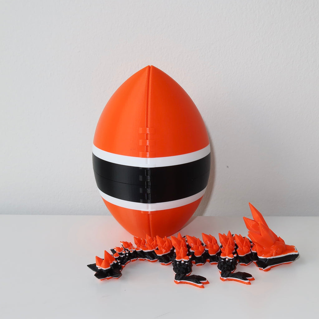 Football City-Inspired 3D Printed Dragon & Football Egg