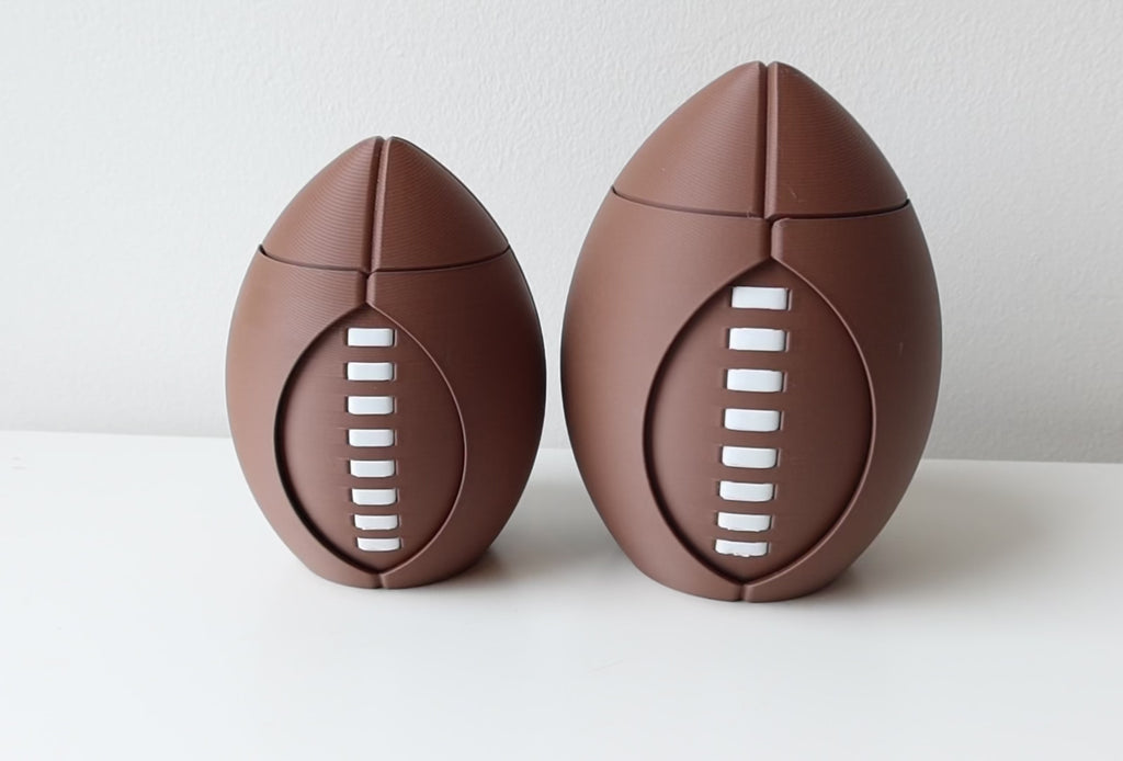 Spinning 3D Printed Football with Dragon Inside